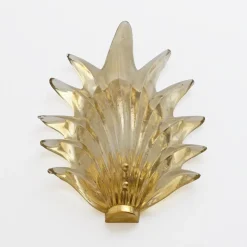 Clearance Pamono Italian Modern Murano Glass Leaf Sconces in the style of Barovier & Toso, 2000s, Set of 2