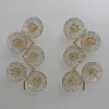 Clearance Pamono Italian Modern Murano Glass and Brass Flower Wall Lamps, 1990, Set of 2