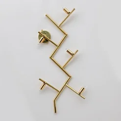 Clearance Pamono Italian Modern Murano Glass and Brass Flower Wall Lamps, 1990, Set of 2