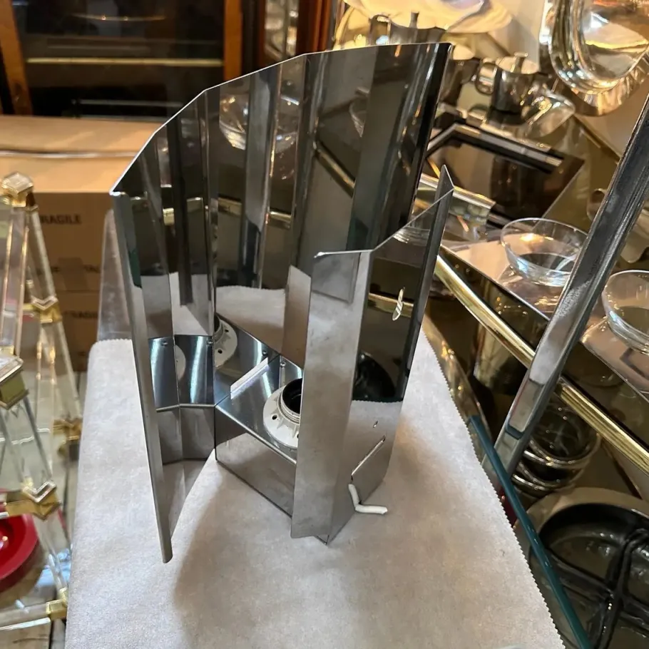 Online Pamono Italian Modern Steel Ambient Light Wall Sconces, 1980s, Set of 2