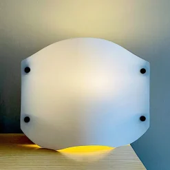 New Pamono Italian Modern Vela Table Lamp in White Acrylic by Samuel Parker, 1980s