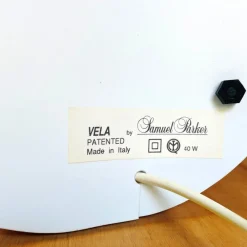 New Pamono Italian Modern Vela Table Lamp in White Acrylic by Samuel Parker, 1980s