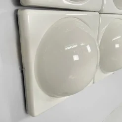 Hot Pamono Italian Modern Wall Lamps in White Plastic from L. & G. Pancaldi, 1980s, Set of 9