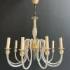 New Pamono Italian Murano Crystal Chandelier with 10 Arms, 1970