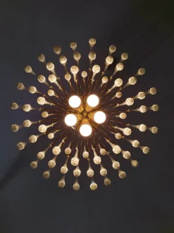 Hot Pamono Italian Murano Crystal Teardrop Waterfall Chandelier, 1970s