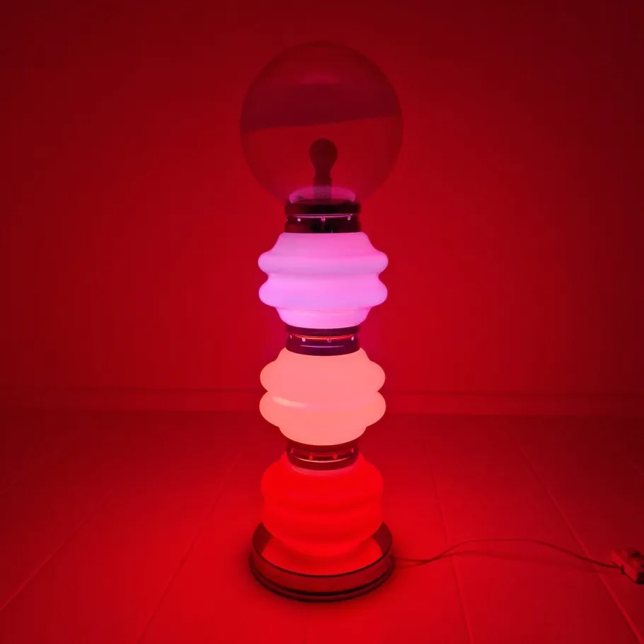 Clearance Pamono Italian Murano Floor Lamp in 3 Colors Light attributed to Carlo Nason for Mazzega, 1970s