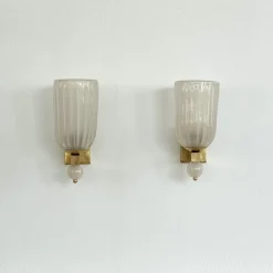 Online Pamono Italian Murano Glass and Brass Wall Light, 1990s