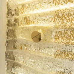 Sale Pamono Italian Murano Glass and Brass Wall Lights, 1990s, Set of 2