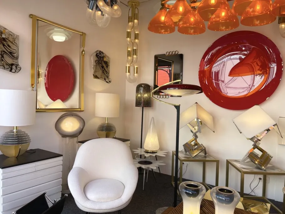 Discount Pamono Italian Murano Glass and Brass Chain Chandelier by Aldo Nason for Mazzega, 1970s