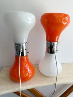 Best Pamono Italian Murano Glass and Metal Chrome Birillo Lamps by Carlo Nason for Mazzega, 1970s, Set of 2
