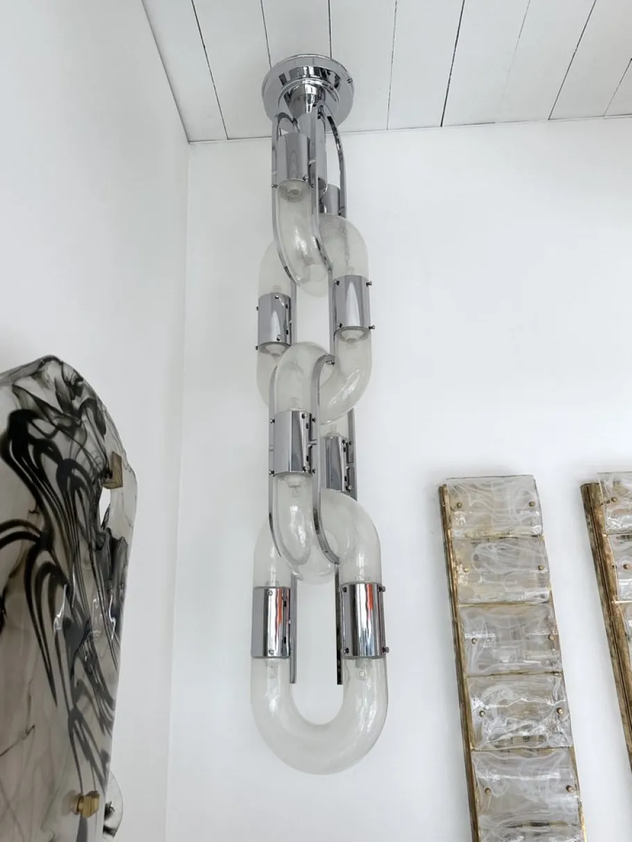 Online Pamono Italian Murano Glass Chandelier by Aldo Nason for Mazzega, 1970s