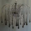 Clearance Pamono Italian Murano Glass Drop Waterfall Chandelier, 1960s