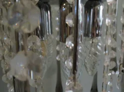 Clearance Pamono Italian Murano Glass Drop Waterfall Chandelier, 1960s