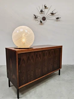 Hot Pamono Italian Murano Glass Globe Swirl Table Lamp in the style of Venini, 1970s