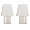 Clearance Pamono Italian Murano Glass Mushroom Table Lamps, 1980s, Set of 2