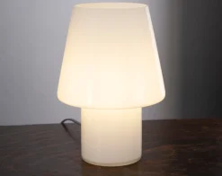 Clearance Pamono Italian Murano Glass Mushroom Table Lamps, 1980s, Set of 2