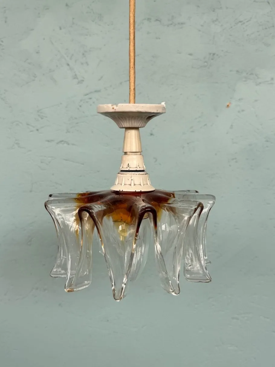 Online Pamono Italian Murano Glass Pendant Lamp, 1960s
