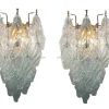 Clearance Pamono Italian Murano Glass Polygon Sconces, Set of 2