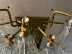 Clearance Pamono Italian Murano Glass Polygon Sconces, Set of 2