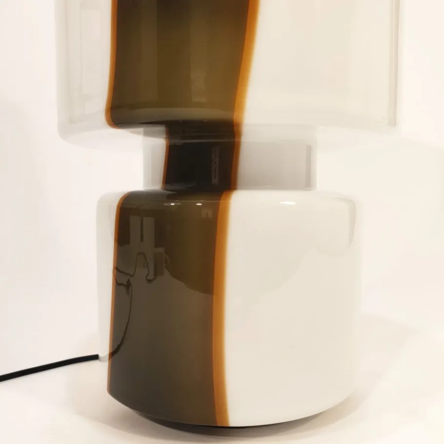 Discount Pamono Italian Murano Glass Table Lamp from Leucos, 1970s
