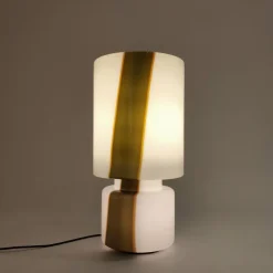 Discount Pamono Italian Murano Glass Table Lamp from Leucos, 1970s