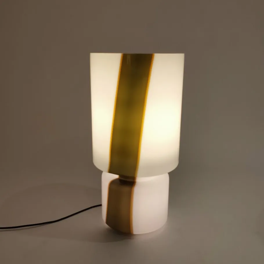 Discount Pamono Italian Murano Glass Table Lamp from Leucos, 1970s