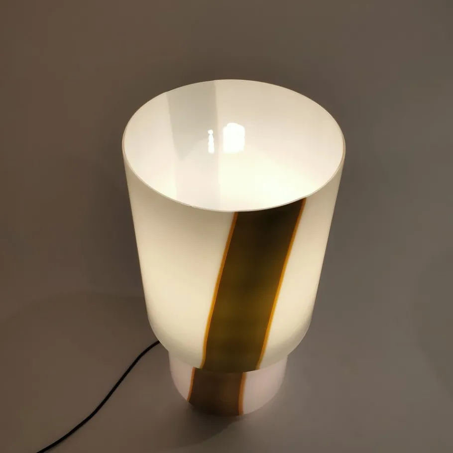 Discount Pamono Italian Murano Glass Table Lamp from Leucos, 1970s