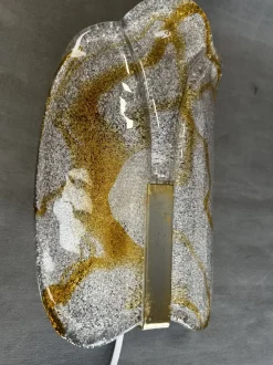 Discount Pamono Italian Murano Glass Wall Lamp from Mazzega, 1970s