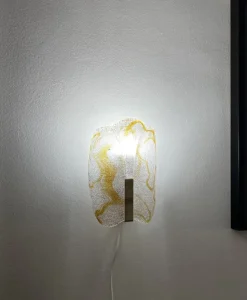 Discount Pamono Italian Murano Glass Wall Lamp from Mazzega, 1970s