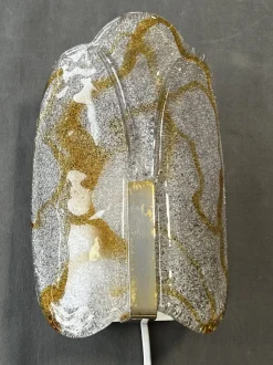 Discount Pamono Italian Murano Glass Wall Lamp from Mazzega, 1970s