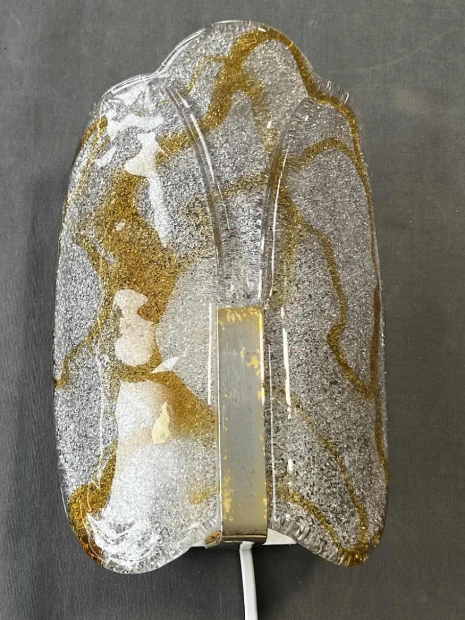 Discount Pamono Italian Murano Glass Wall Lamp from Mazzega, 1970s