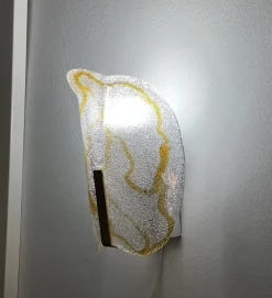 Discount Pamono Italian Murano Glass Wall Lamp from Mazzega, 1970s