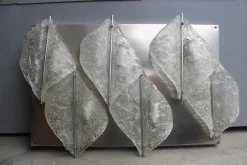 Clearance Pamono Italian Murano Glass Wall Lamp from Mazzega, 1970s