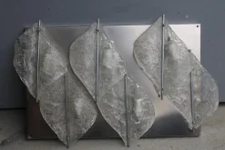 Clearance Pamono Italian Murano Glass Wall Lamp from Mazzega, 1970s