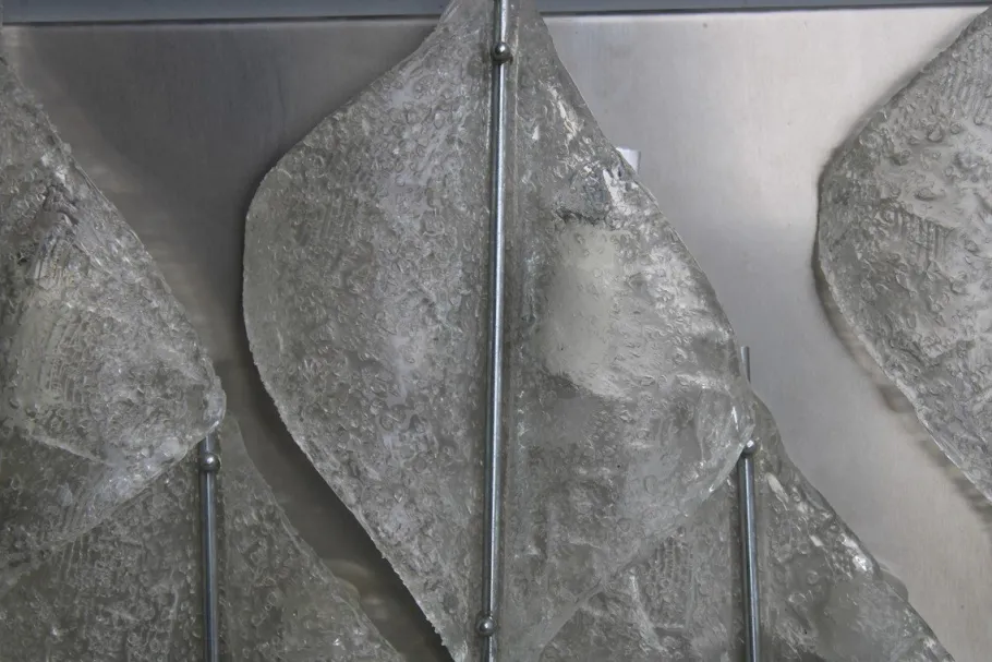 Clearance Pamono Italian Murano Glass Wall Lamp from Mazzega, 1970s