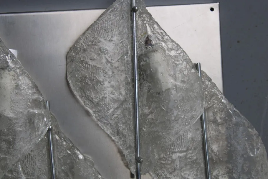 Clearance Pamono Italian Murano Glass Wall Lamp from Mazzega, 1970s