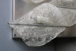 Clearance Pamono Italian Murano Glass Wall Lamp from Mazzega, 1970s