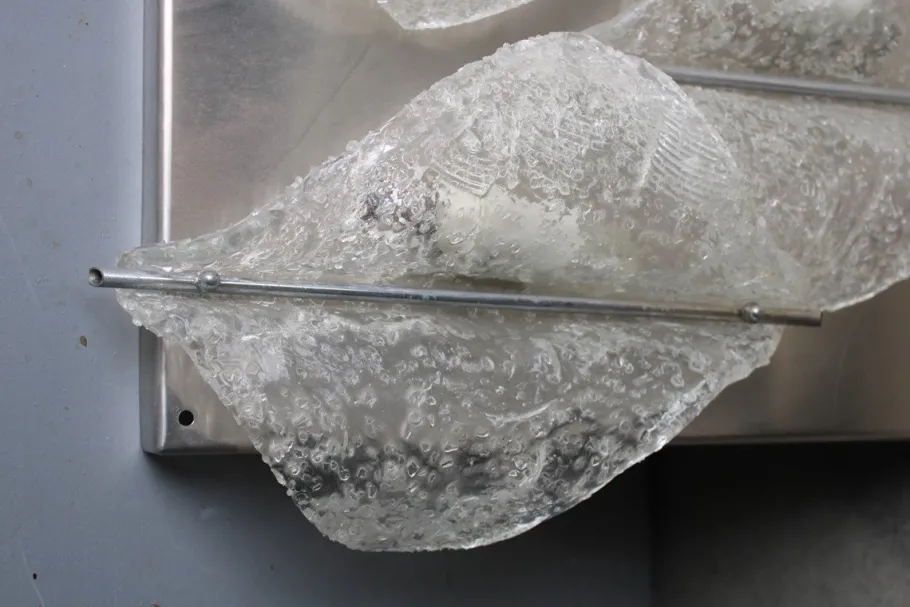 Clearance Pamono Italian Murano Glass Wall Lamp from Mazzega, 1970s