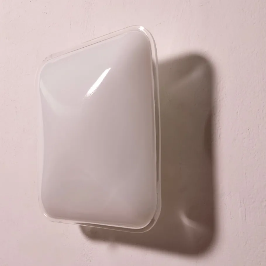 Clearance Pamono Italian Murano Glass Wall Light from Leucos, 1980s