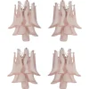 New Pamono Italian Murano Petal Sconces in the style of Mazzega, 1970s, Set of 4