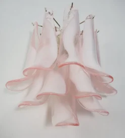 New Pamono Italian Murano Petal Sconces in the style of Mazzega, 1970s, Set of 4