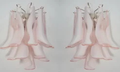 New Pamono Italian Murano Petal Sconces in the style of Mazzega, 1970s, Set of 4