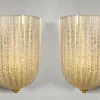 Sale Pamono Italian Murano Wall Lamps from Barovier & Toso, 1970s, Set of 2