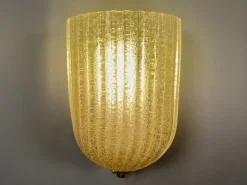 Sale Pamono Italian Murano Wall Lamps from Barovier & Toso, 1970s, Set of 2