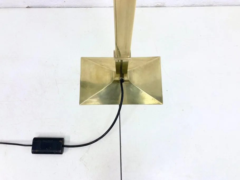 Clearance Pamono Italian New Society Floor Lamp in Brass, 1980s