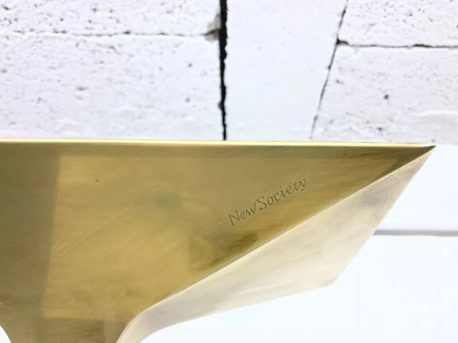 Clearance Pamono Italian New Society Floor Lamp in Brass, 1980s