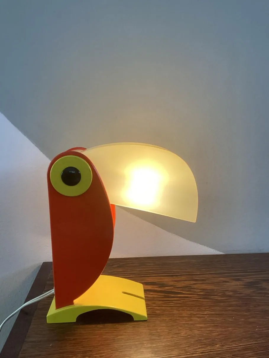 Online Pamono Italian Orange Toucan Bird Table Lamp from Otf Oldtimer Ferrari, 1960s