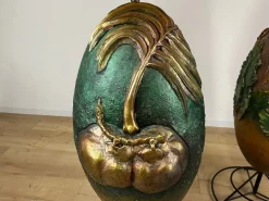 Online Pamono Italian Painted Terracotta Lamps, 1980s, Set of 2