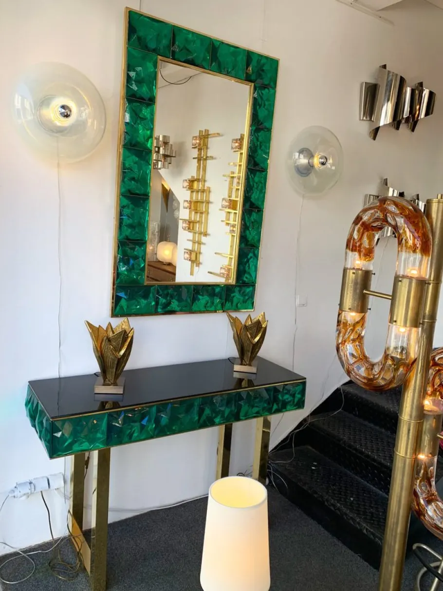 New Pamono Italian Panta Sconces in Murano Glass by Giusto Toso for Leucos, 1970s, Set of 2