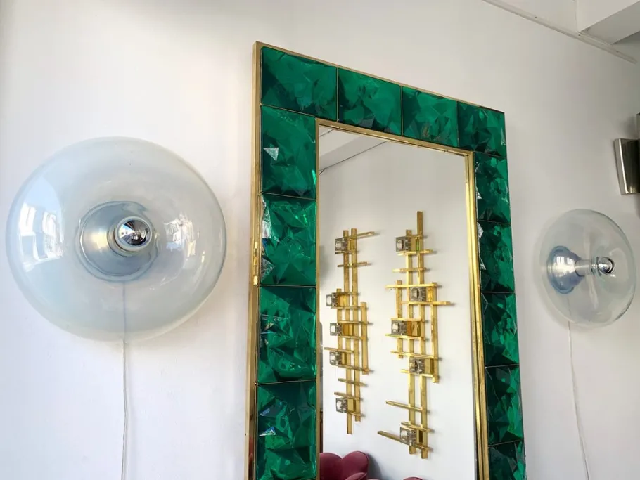 New Pamono Italian Panta Sconces in Murano Glass by Giusto Toso for Leucos, 1970s, Set of 2